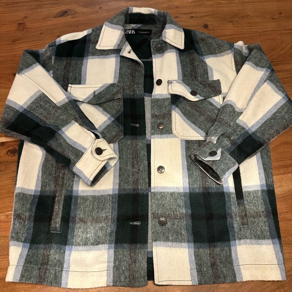 Zara Oversized Plaid Shacket - Picture 1 of 2